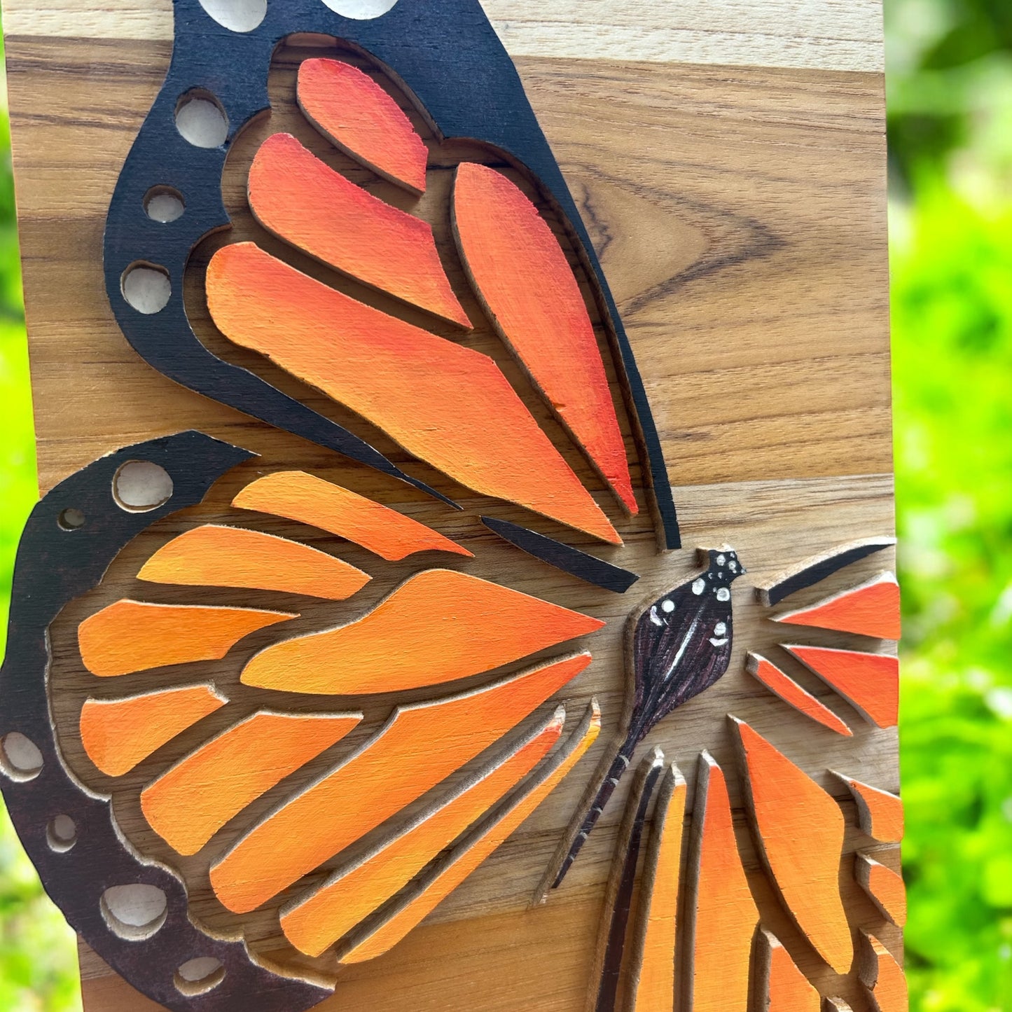 Wooden Hand-painted Butterfly Wall Art